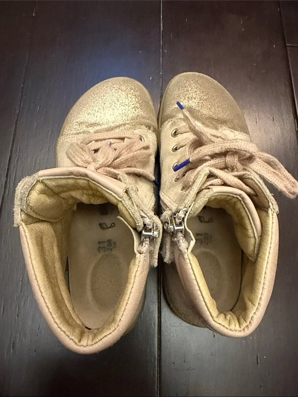 Birkenstock Kids suede high tops dusty pink